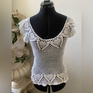 White Knit Cover Up